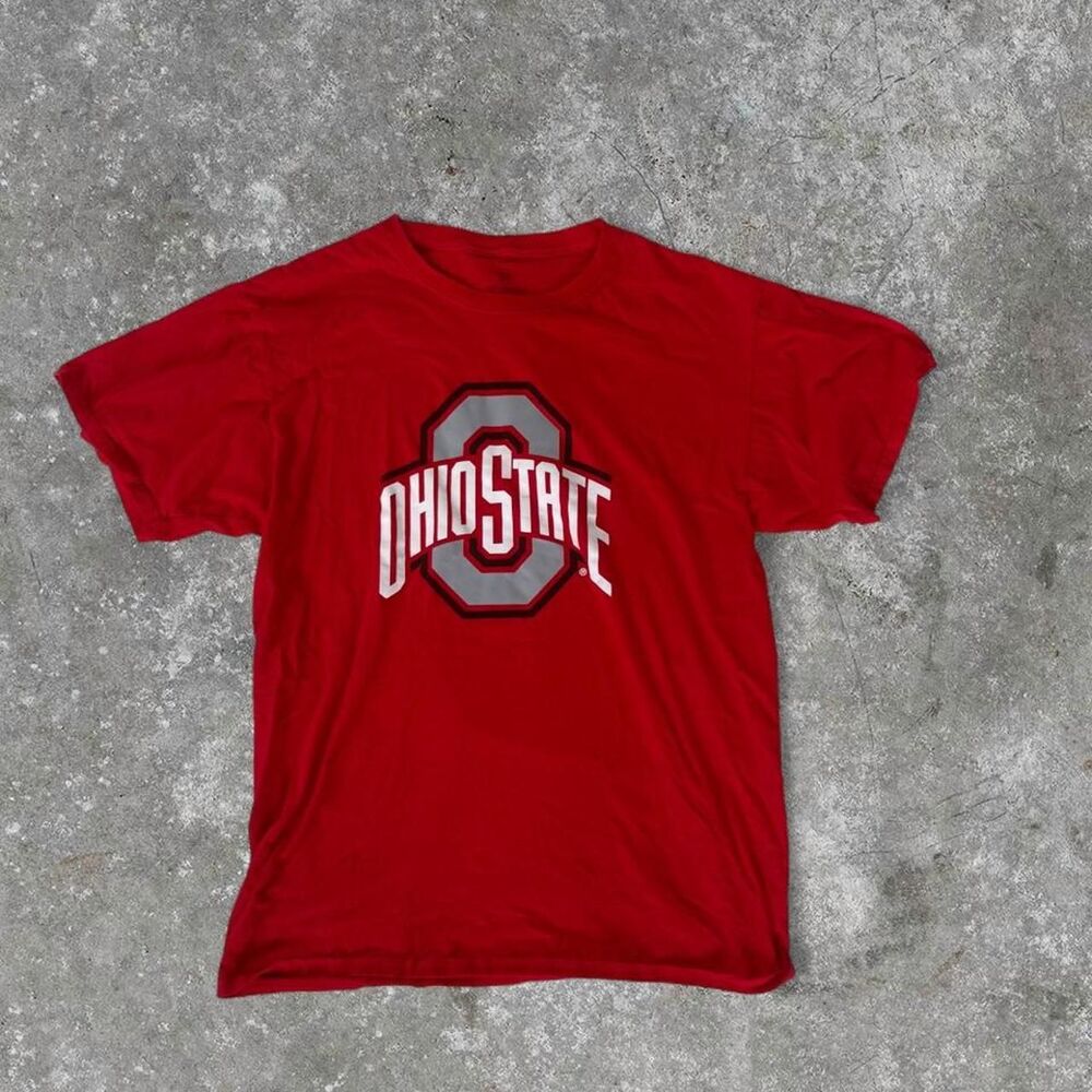 Ohio State Buckeyes Men’s Red Graphic T-Shirt Logo NCAA College Football Size L